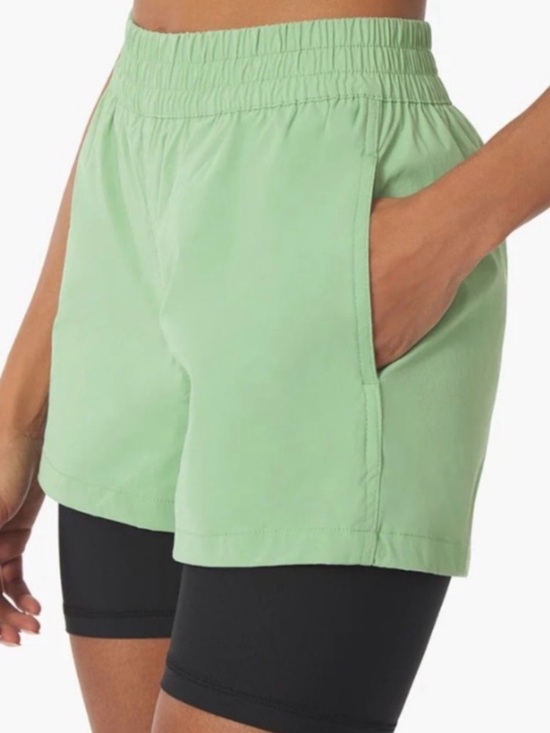 WeWoreWhat Pants - WeWoreWhat Mint Green Elastic-Waist Athletic Shorts